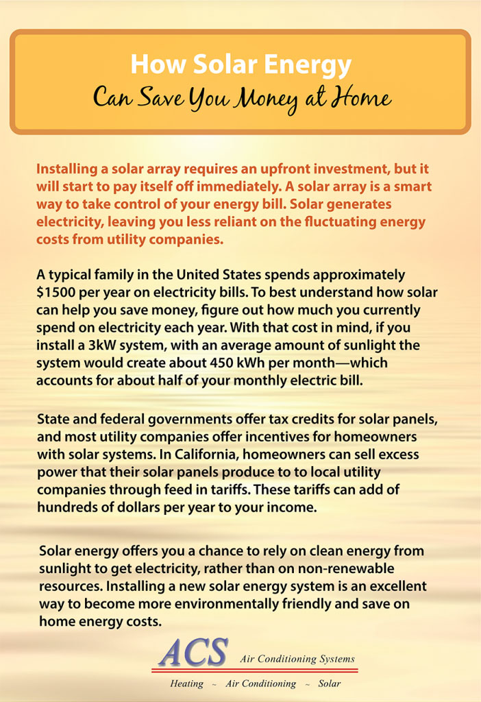 How Solar Energy Can Save You Money at Home