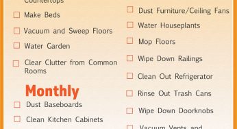 Summertime Housekeeping Checklist